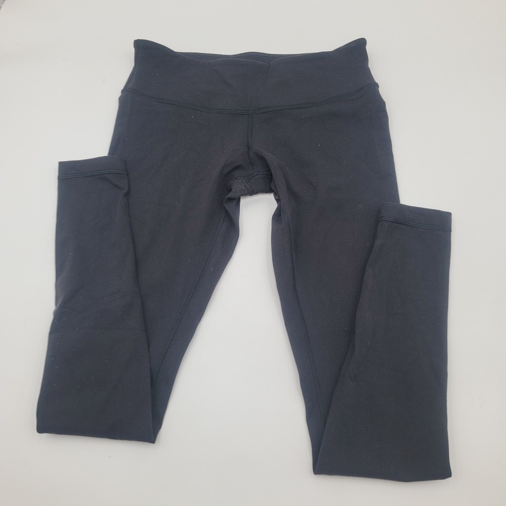 Lululemon Black High Rise Full Length Yoga Leggings Size 4 30‎ Inch Inseam